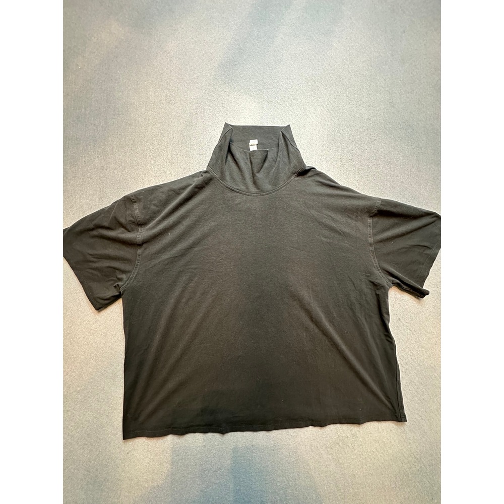 Lululemon Mock Neck Short Sleeve T-Shirt Black Size 14 - 71